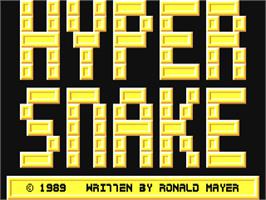 Title screen of Hyper Snake on the Commodore 64.