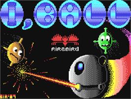 Title screen of I, Ball on the Commodore 64.