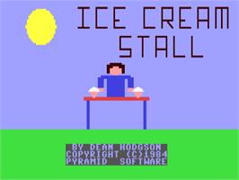 Title screen of Ice Cream Stall on the Commodore 64.