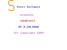 Title screen of Identikit on the Commodore 64.