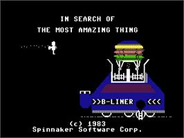 Title screen of In Search Of The Most Amazing Thing on the Commodore 64.