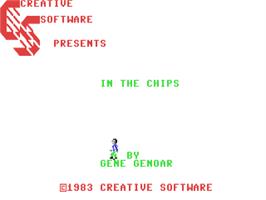 Title screen of In The Chips on the Commodore 64.