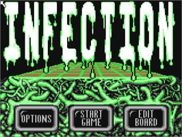 Title screen of Infection on the Commodore 64.