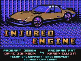 Title screen of Injured Engine on the Commodore 64.
