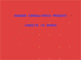 Title screen of Insects In Space on the Commodore 64.