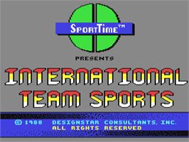 Title screen of International Team Sports on the Commodore 64.