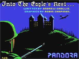 Title screen of Into the Eagle's Nest on the Commodore 64.