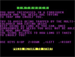 Title screen of Intruder (CP Verlag) on the Commodore 64.