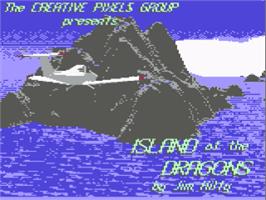 Title screen of Island Of The Dragons on the Commodore 64.