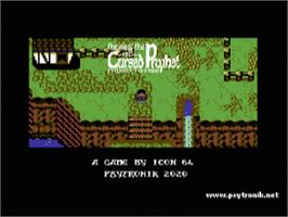 Title screen of Isle Of The Cursed Prophet, The on the Commodore 64.