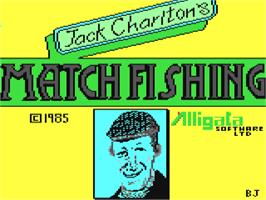 Title screen of Jack Charlton's Match Fishing on the Commodore 64.