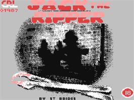 Title screen of Jack the Ripper on the Commodore 64.