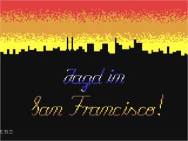 Title screen of Jagd In San Francisco on the Commodore 64.