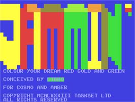 Title screen of Jammin' on the Commodore 64.