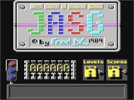 Title screen of Jasg on the Commodore 64.