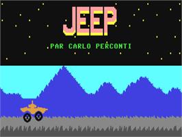 Title screen of Jeep on the Commodore 64.