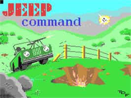 Title screen of Jeep Command on the Commodore 64.