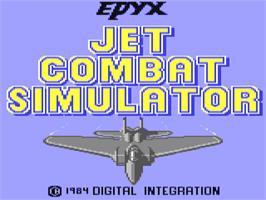 Title screen of Jet Combat Simulator on the Commodore 64.
