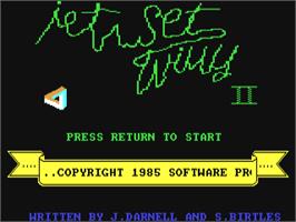 Title screen of Jet Set Willy II: The Final Frontier on the Commodore 64.