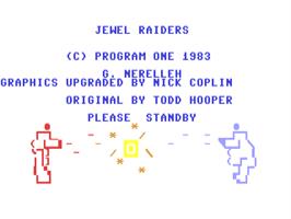 Title screen of Jewel Raiders on the Commodore 64.