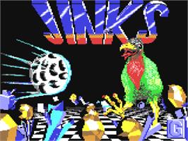 Title screen of Jinks on the Commodore 64.