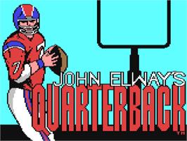 Title screen of John Elway's Quarterback on the Commodore 64.