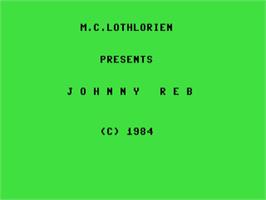 Title screen of Johnny Reb on the Commodore 64.
