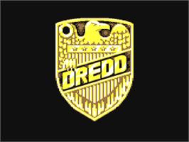 Title screen of Judge Dredd (Melbourne House) on the Commodore 64.