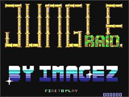 Title screen of Jungle Raid on the Commodore 64.