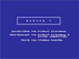 Title screen of Kaiser 2 on the Commodore 64.