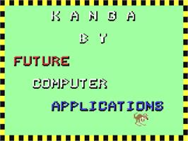 Title screen of Kanga on the Commodore 64.