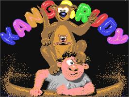Title screen of Kangarudy on the Commodore 64.