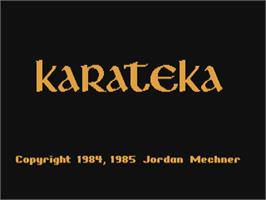 Title screen of Karateka on the Commodore 64.