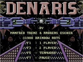 Title screen of Katakis on the Commodore 64.