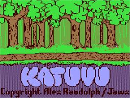 Title screen of Katuvu on the Commodore 64.