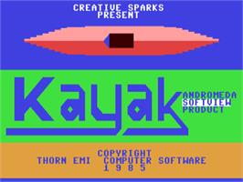 Title screen of Kayak on the Commodore 64.