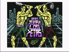Title screen of Ke Rulen Los Petas on the Commodore 64.