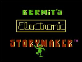Title screen of Kermit's Electronic Storymaker on the Commodore 64.