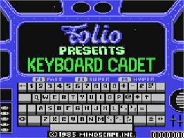 Title screen of Keyboard Cadet on the Commodore 64.