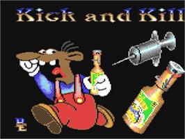 Title screen of Kick And Kill on the Commodore 64.