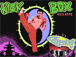Title screen of Kick Box Vigilante on the Commodore 64.