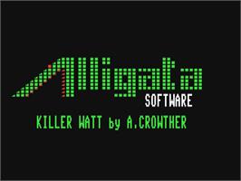 Title screen of Killer Watt / Killerwatt on the Commodore 64.