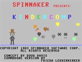 Title screen of Kindercomp on the Commodore 64.