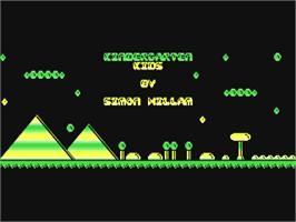 Title screen of Kindergarten Kids on the Commodore 64.