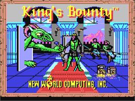 Title screen of King's Bounty on the Commodore 64.