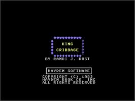 Title screen of King Cribbage on the Commodore 64.