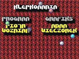 Title screen of Klepkomania on the Commodore 64.