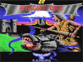Title screen of Knight Orc on the Commodore 64.