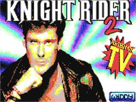 Title screen of Knight Rider (Ocean) on the Commodore 64.