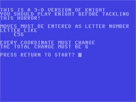 Title screen of Knightmare! (Romik Software) on the Commodore 64.